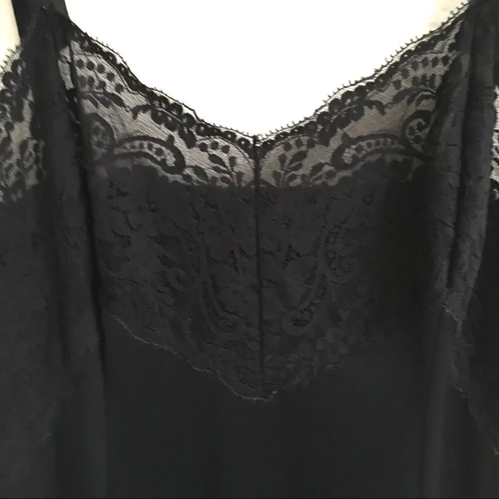 Vintage black slip chemise dress 29‎ - Picture 4 of 8